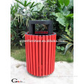 Powder coated outdoor iron trash can street trash can